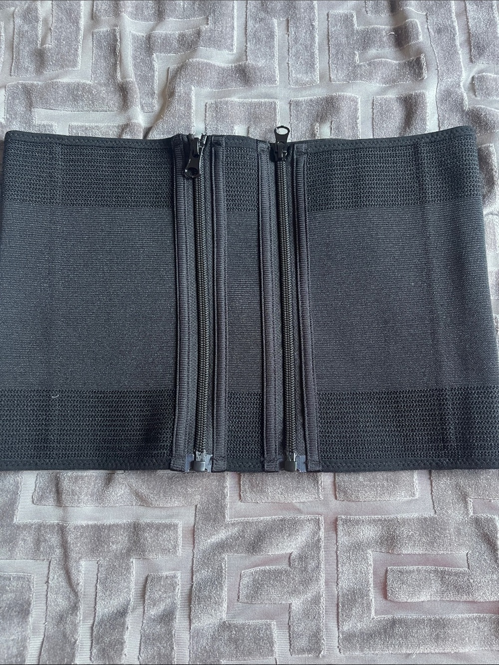Black Dual-Zip Waist trainer Belt